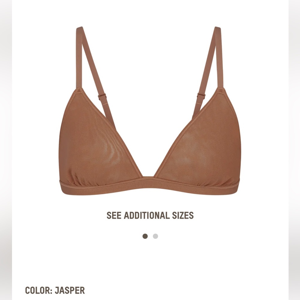 Skims Summer Mesh Triangle Bralette - Jasper